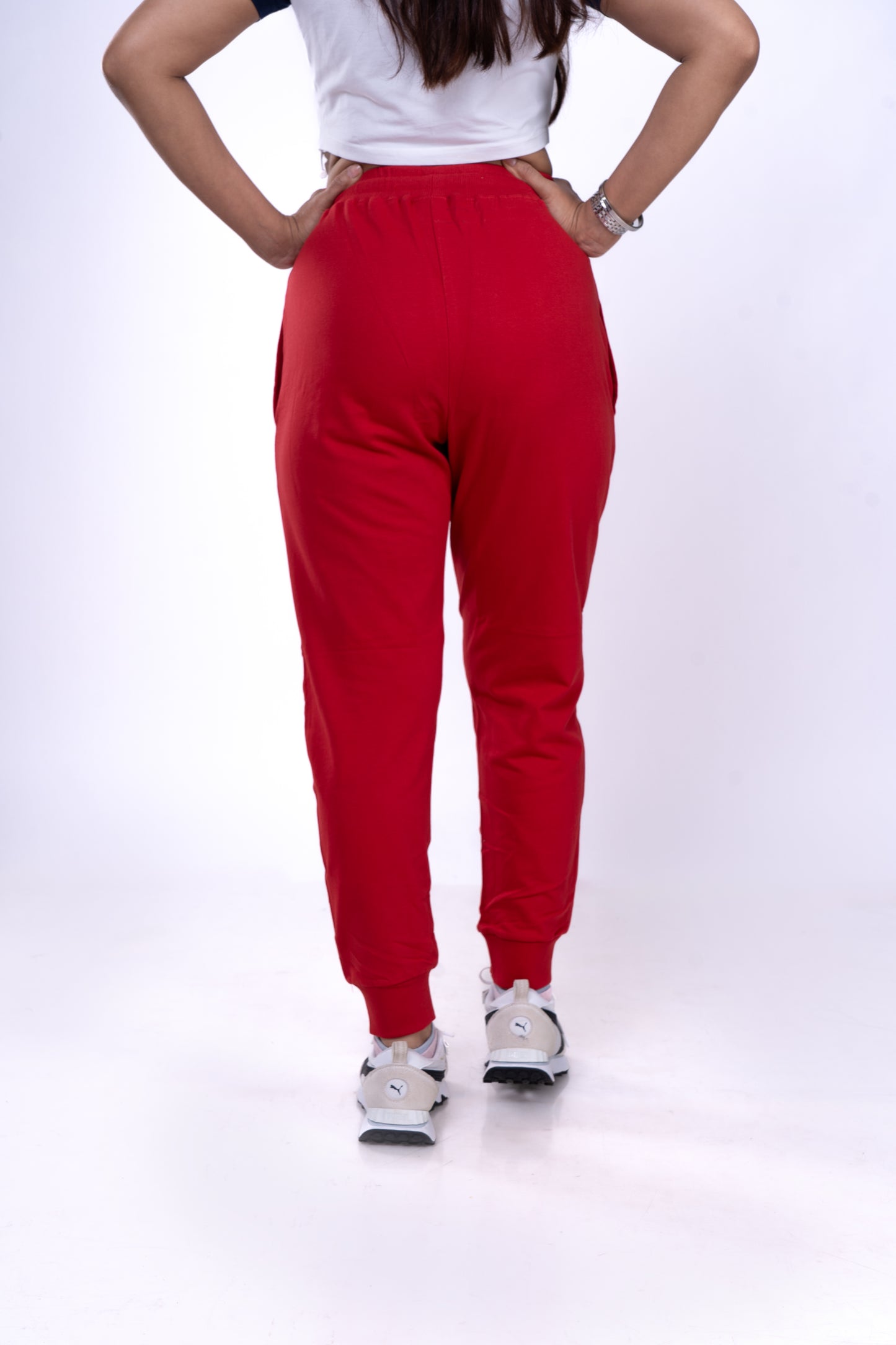 Women Joggers - CARDINAL RED
