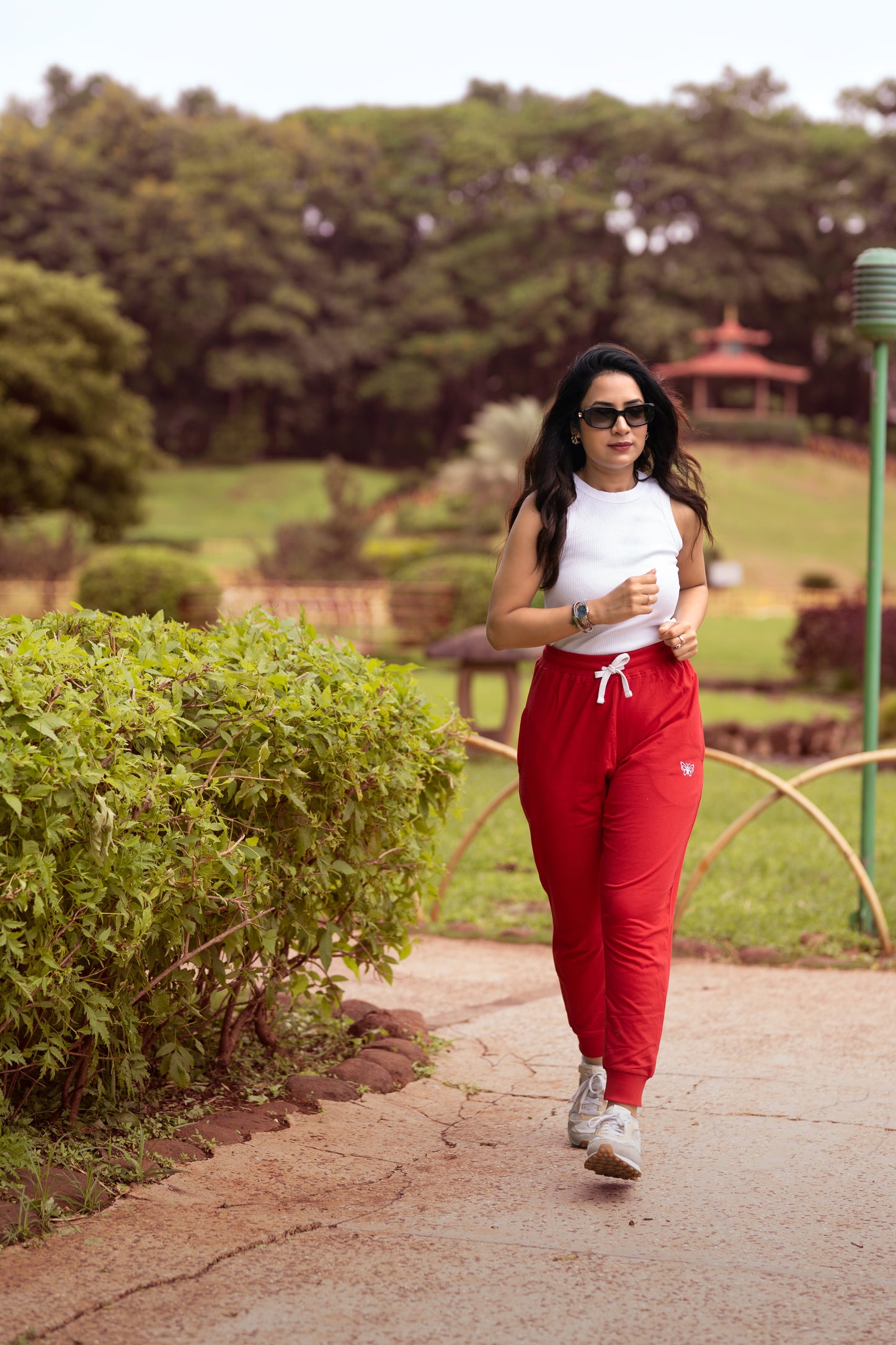 Women Joggers - CARDINAL RED