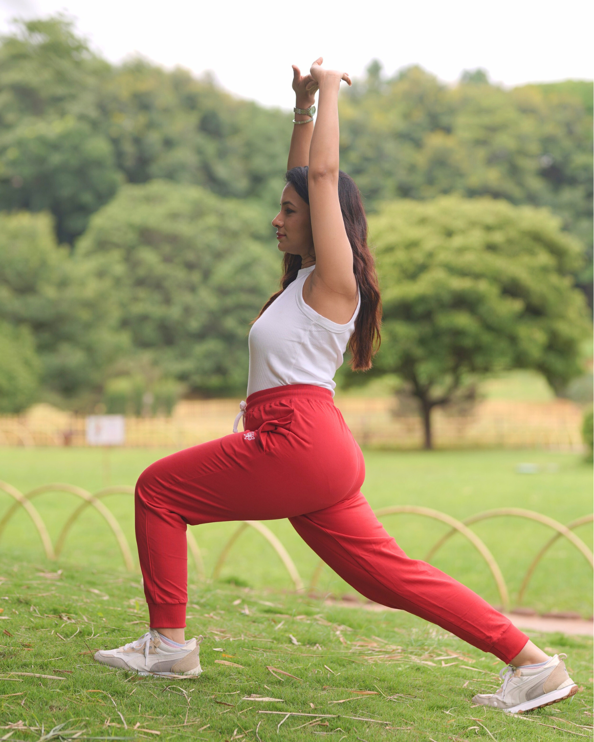 Women Joggers - CARDINAL RED