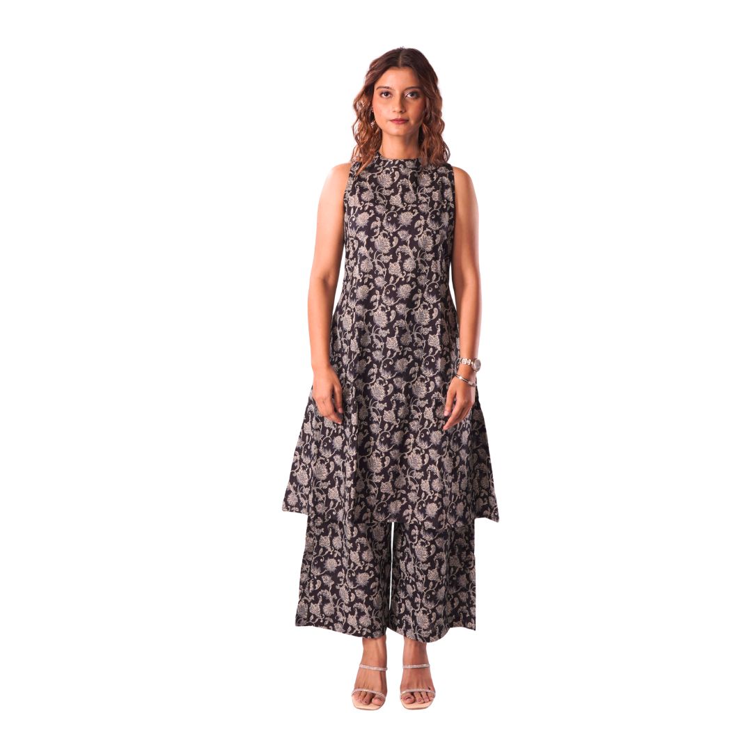 Printed Co-ord Set - BLACK