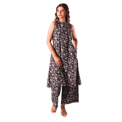 Printed Co-ord Set - BLACK