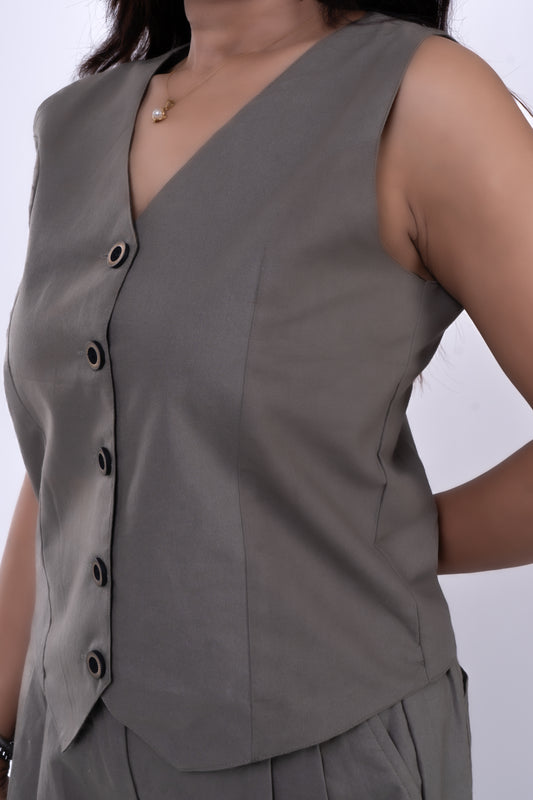 Waist Coat - Dove Grey
