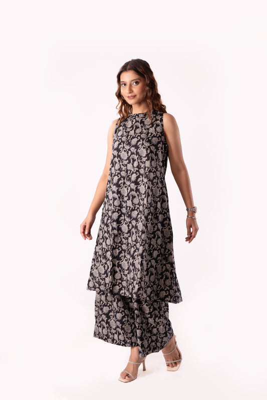 Printed Co-ord Set - BLACK