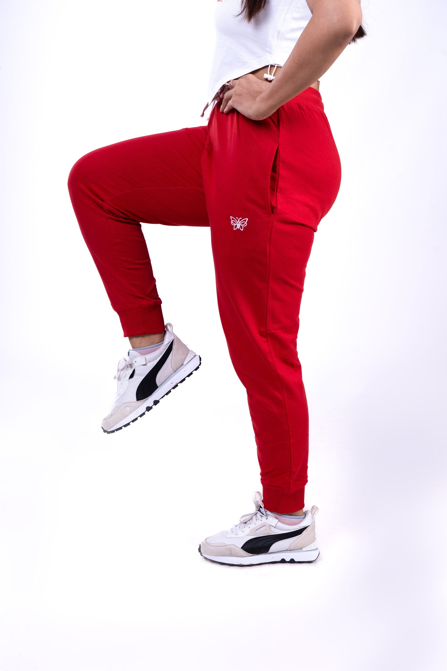 Women Joggers - CARDINAL RED