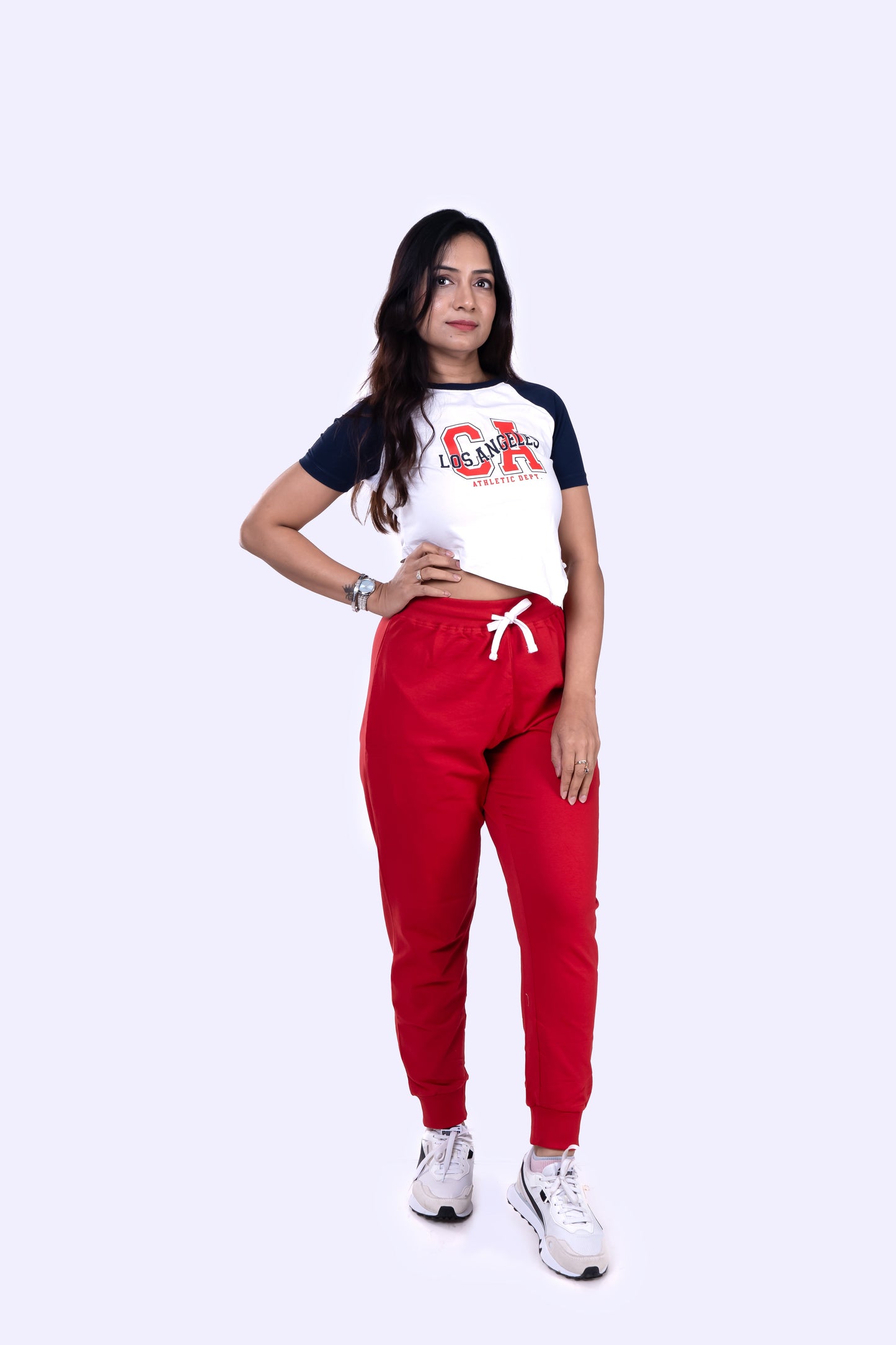 Women Joggers - CARDINAL RED
