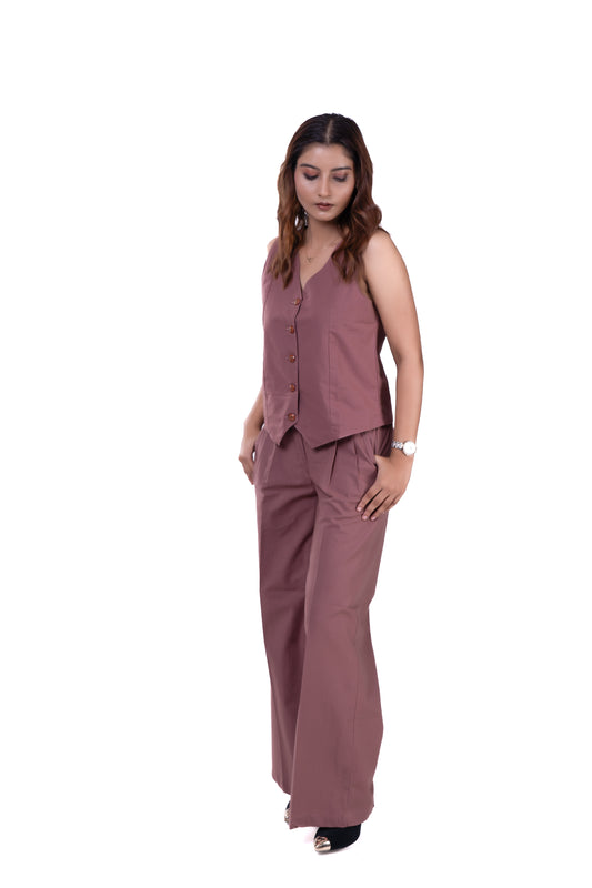 Waistcoat & Trouser Set - Turkish Rose