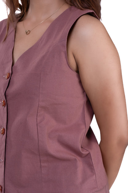 Waist Coat - Turkish Rose