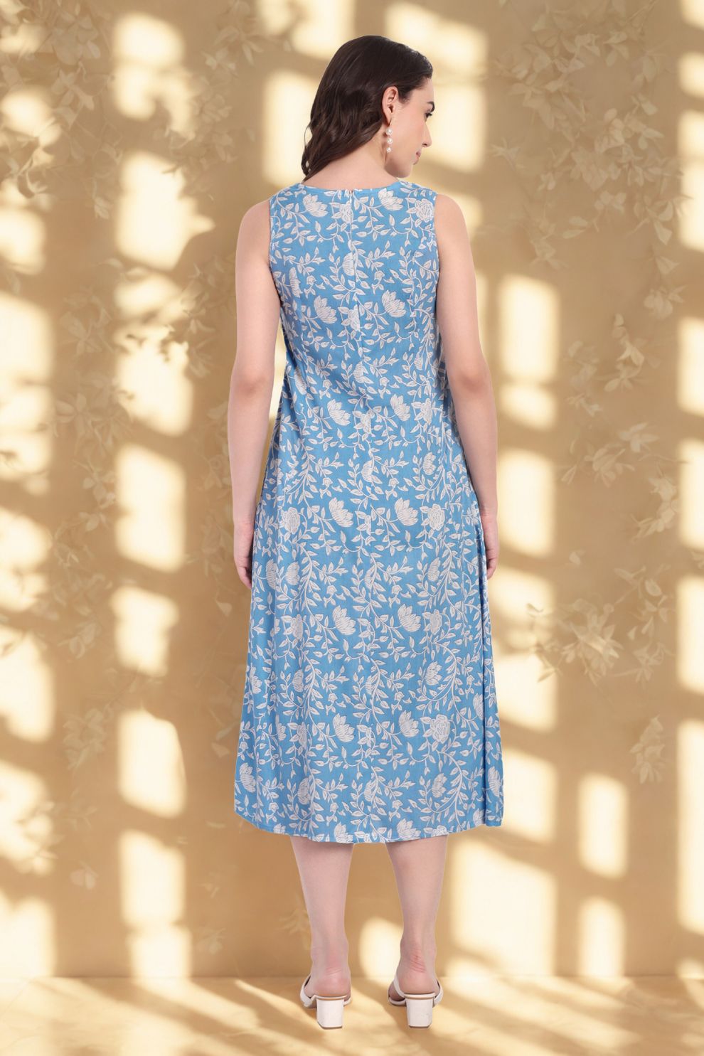 floral A-line dress for women
